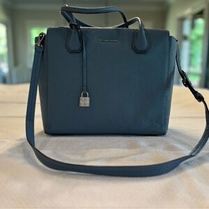 Michael Kors Mercer Blue Women's Leather Bag